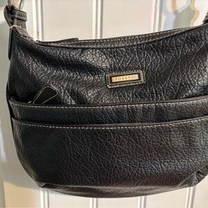 Rosetti Black Shoulder Bag with Silver Accents